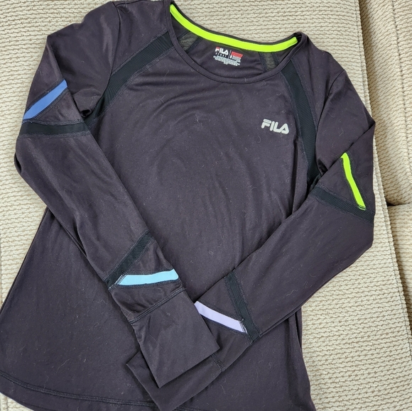 Fila Women's Black Pants with Neon Accents, Medium - Picture 7 of 12